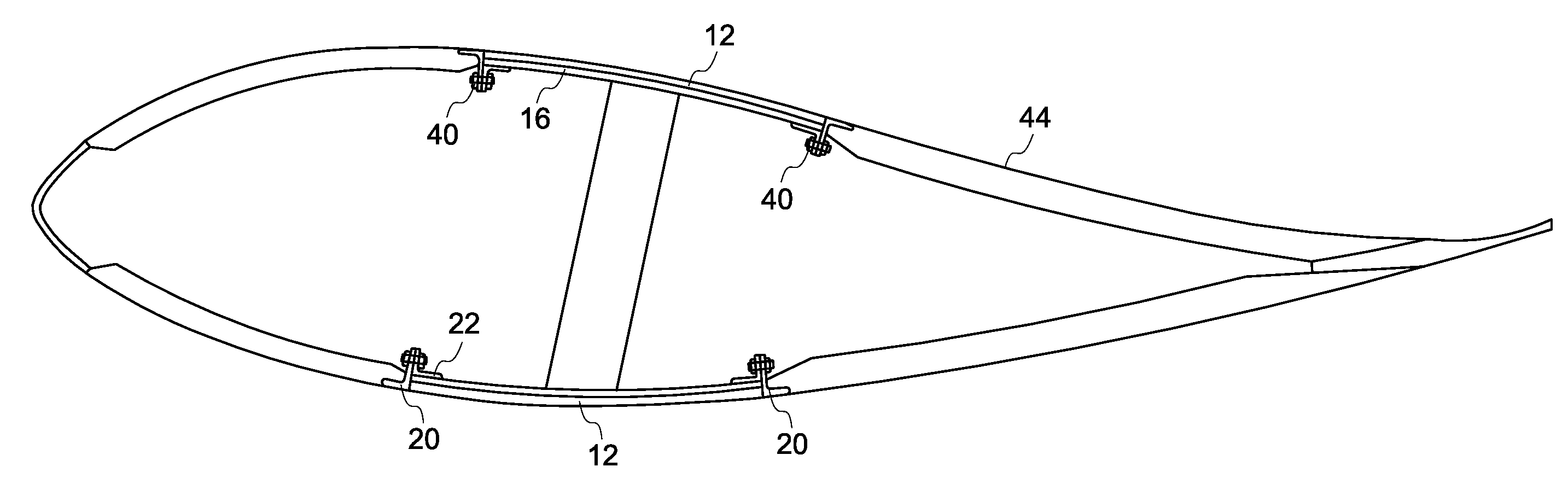 Multi-segment wind turbine blade and method for assembling the same