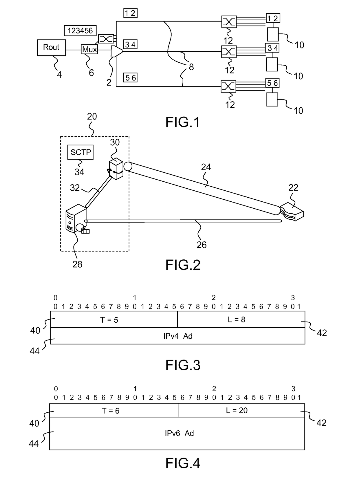 Data transmission using a multihoming protocol as SCTP