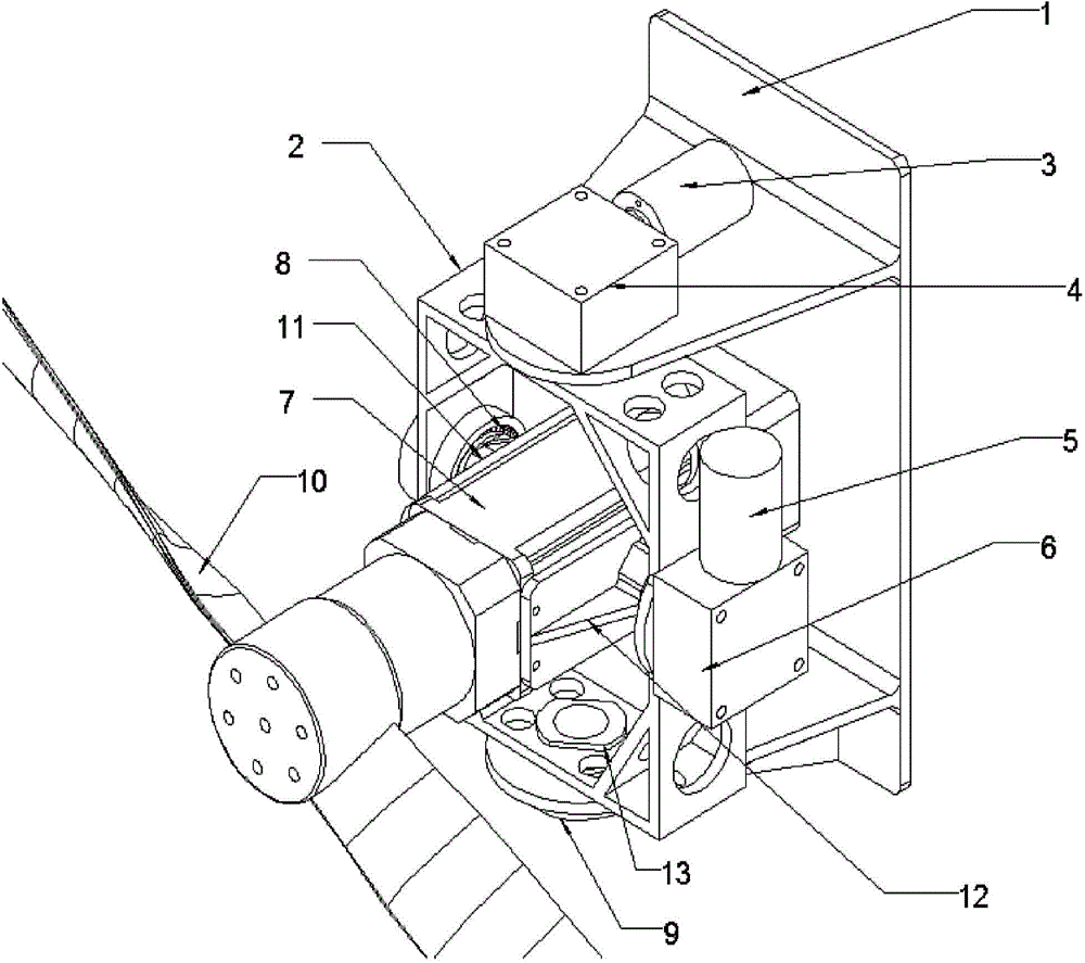 Vector propelling device for two-shaft linkage propeller for airship