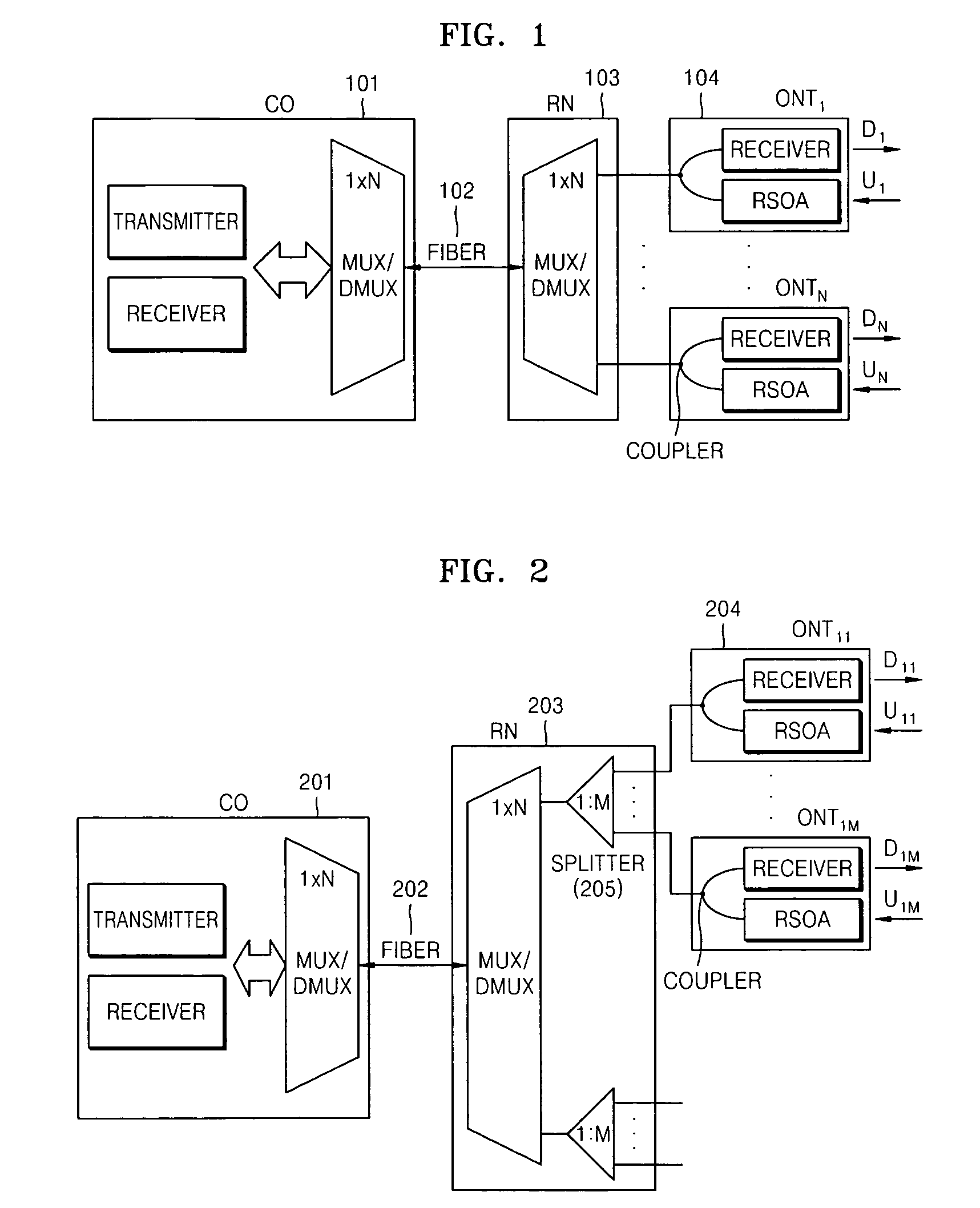 Feed-forward current injection circuits and semiconductor optical amplifier structures for downstream optical signal reuse method