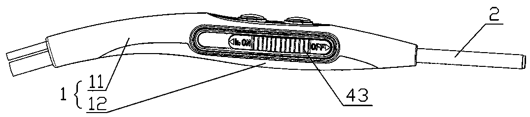 A built-in adjustable flow electrosurgical pencil