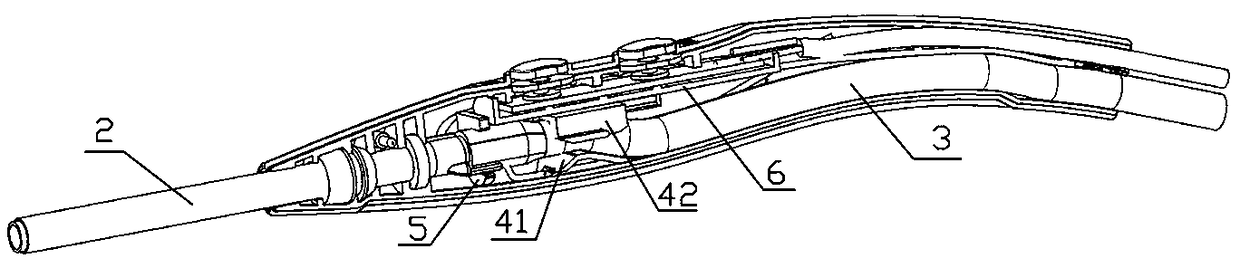 A built-in adjustable flow electrosurgical pencil