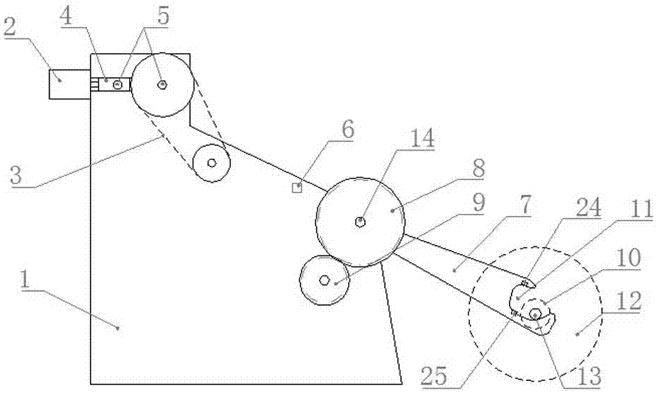 Swing arm feeding device