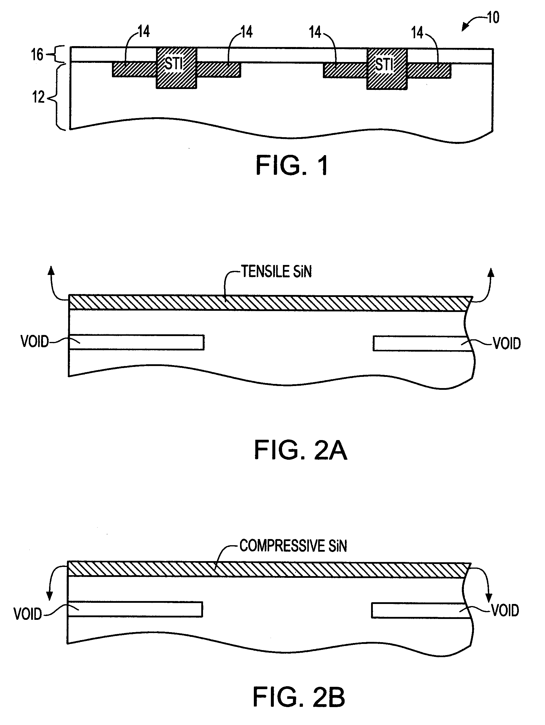 Stress engineering using dual pad nitride with selective SOI device architecture