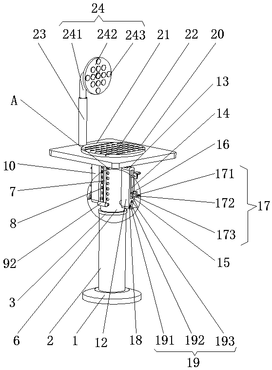 Heightening frame with adjustable height, for graphic design