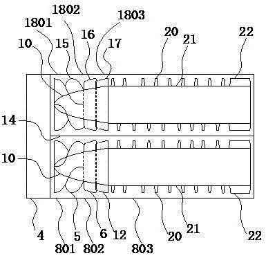 A dual-longitudinal axial-flow drum negative pressure feeding and splitting device