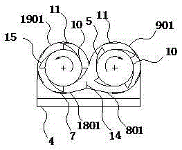 A dual-longitudinal axial-flow drum negative pressure feeding and splitting device