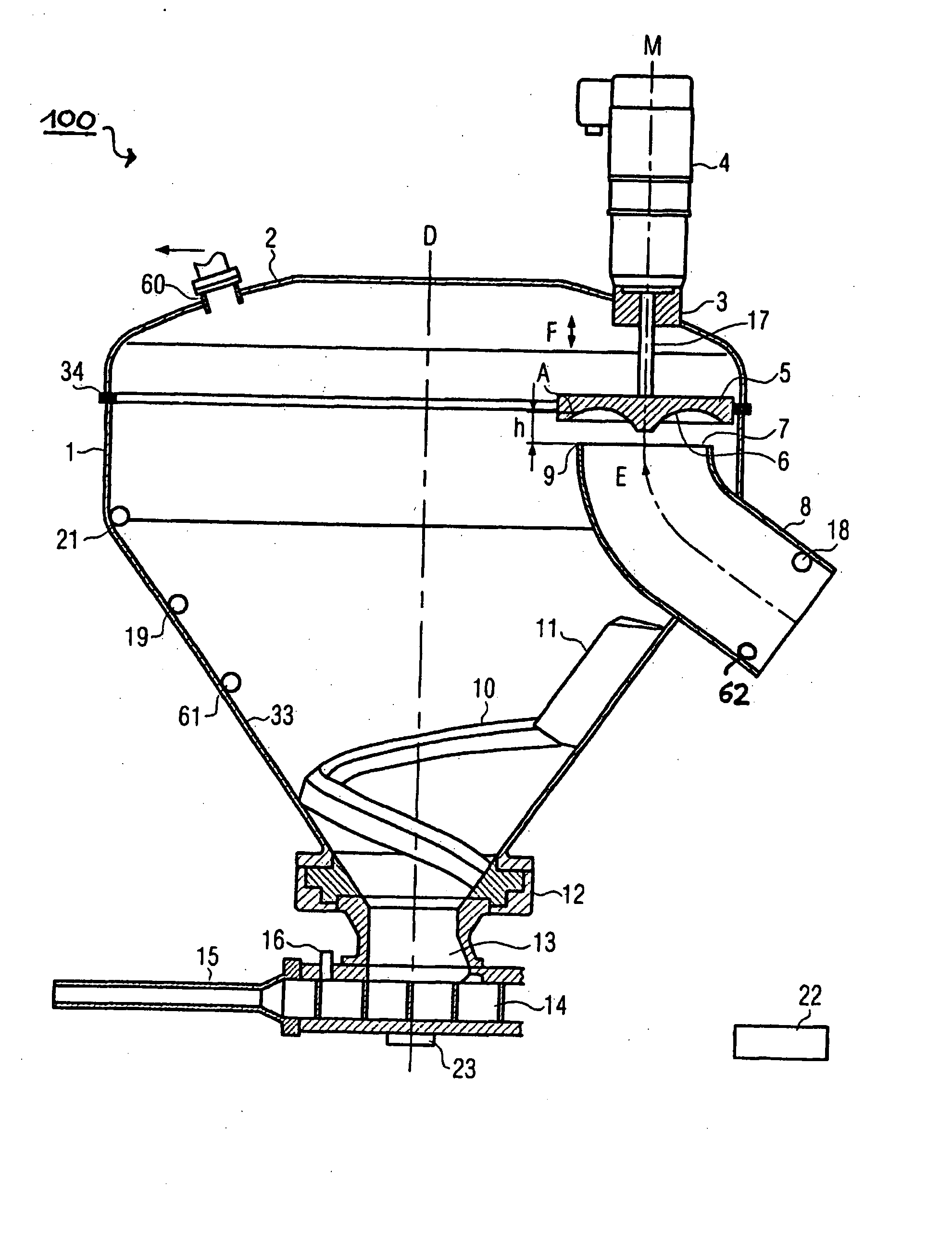 Device and method of closed-loop level control and for the controlled evacuation of paste masses