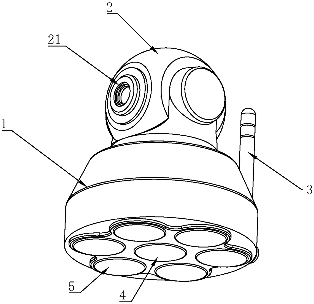 A panoramic video monitoring device