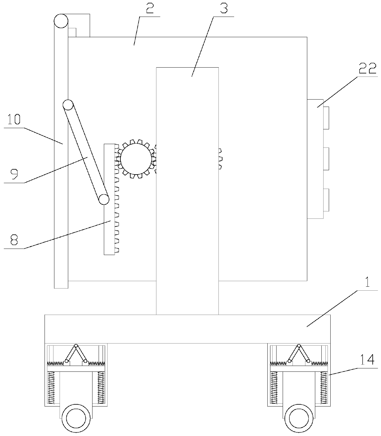 Convenient and fast mineral product transporting device with damping and buffering functions