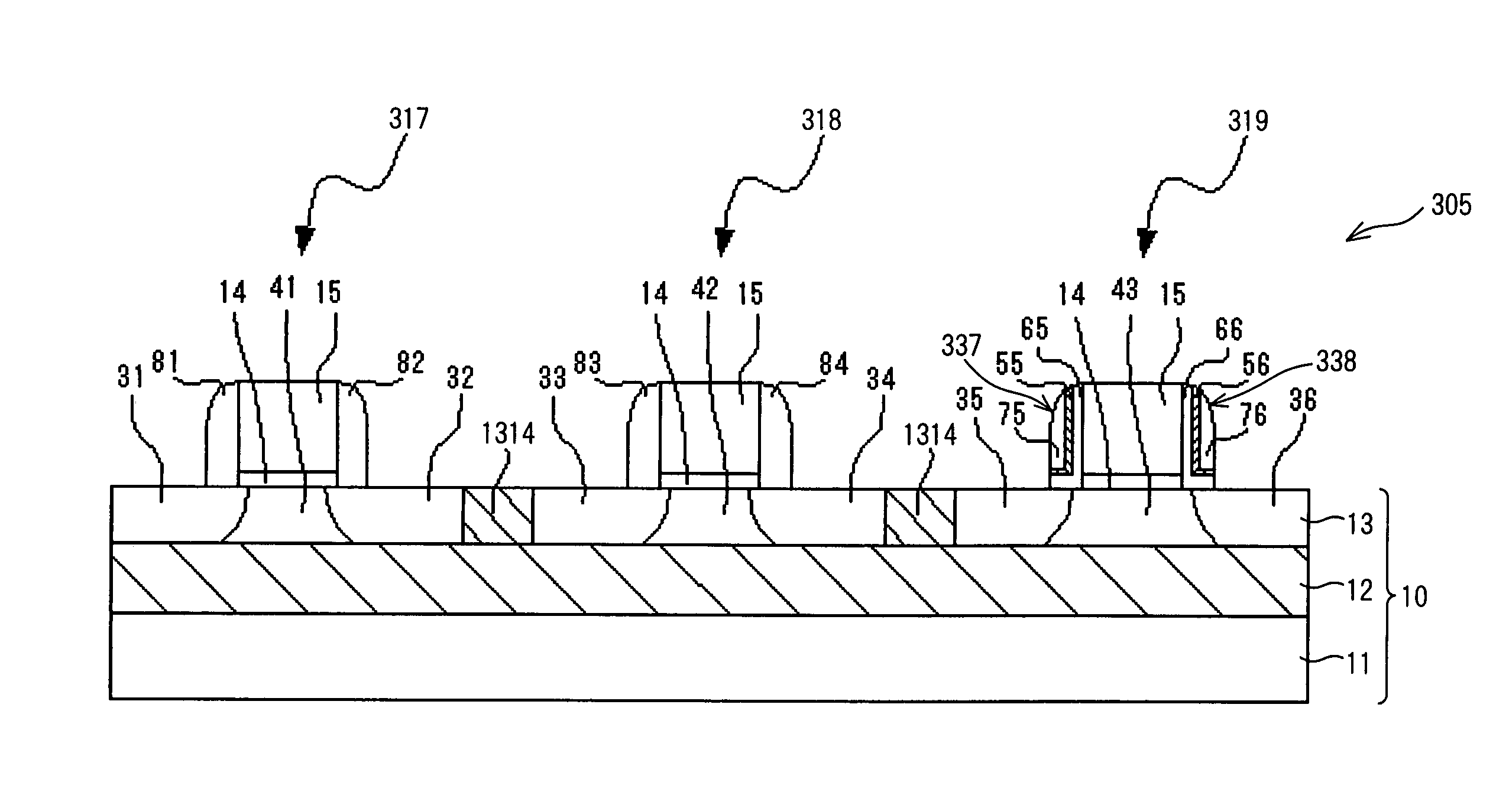 Semiconductor storage device, semiconductor device, manufacturing method of semiconductor storage device, and mobile electronic device