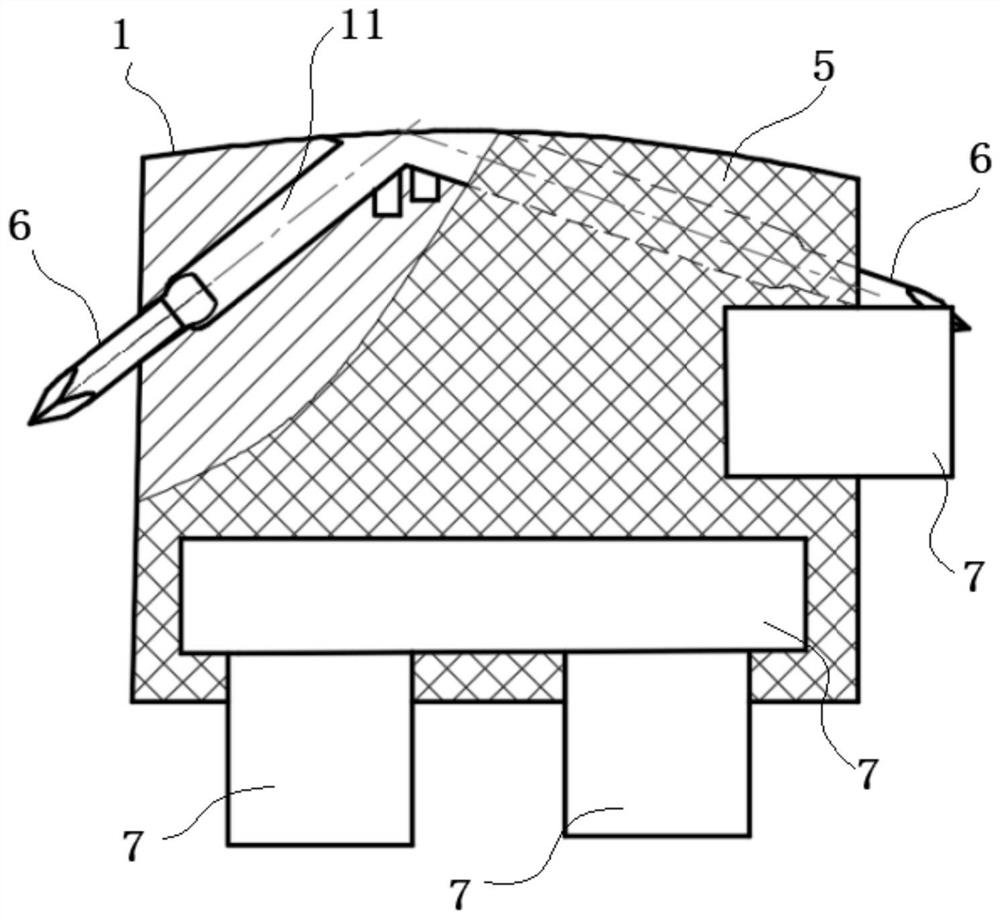 Easy-to-mount iliac wing filling block