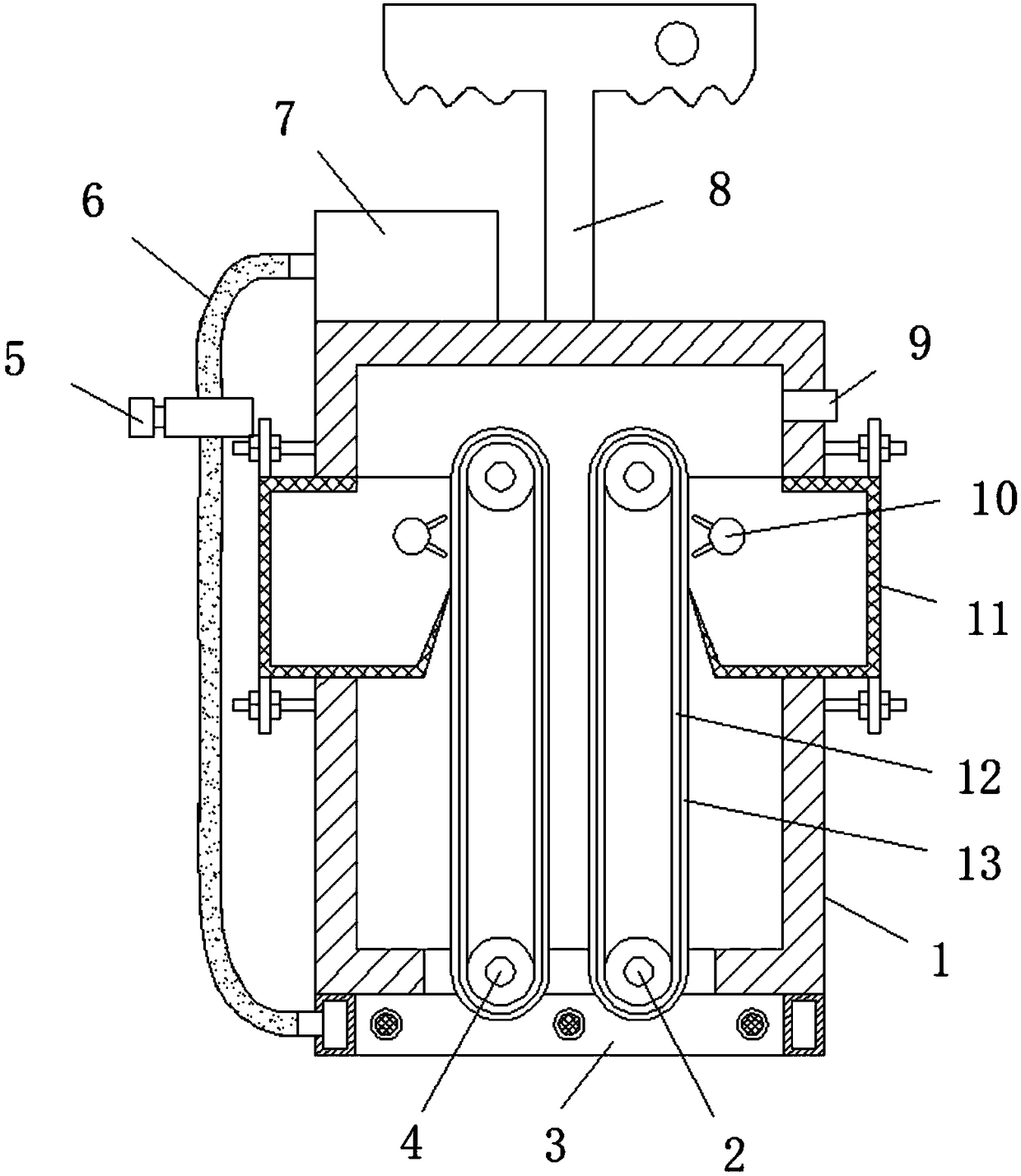 Textile equipment cleaning device