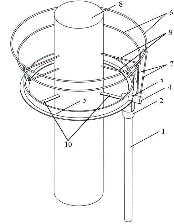 Stirring apparatus for rare earth metal electrolysis furnace