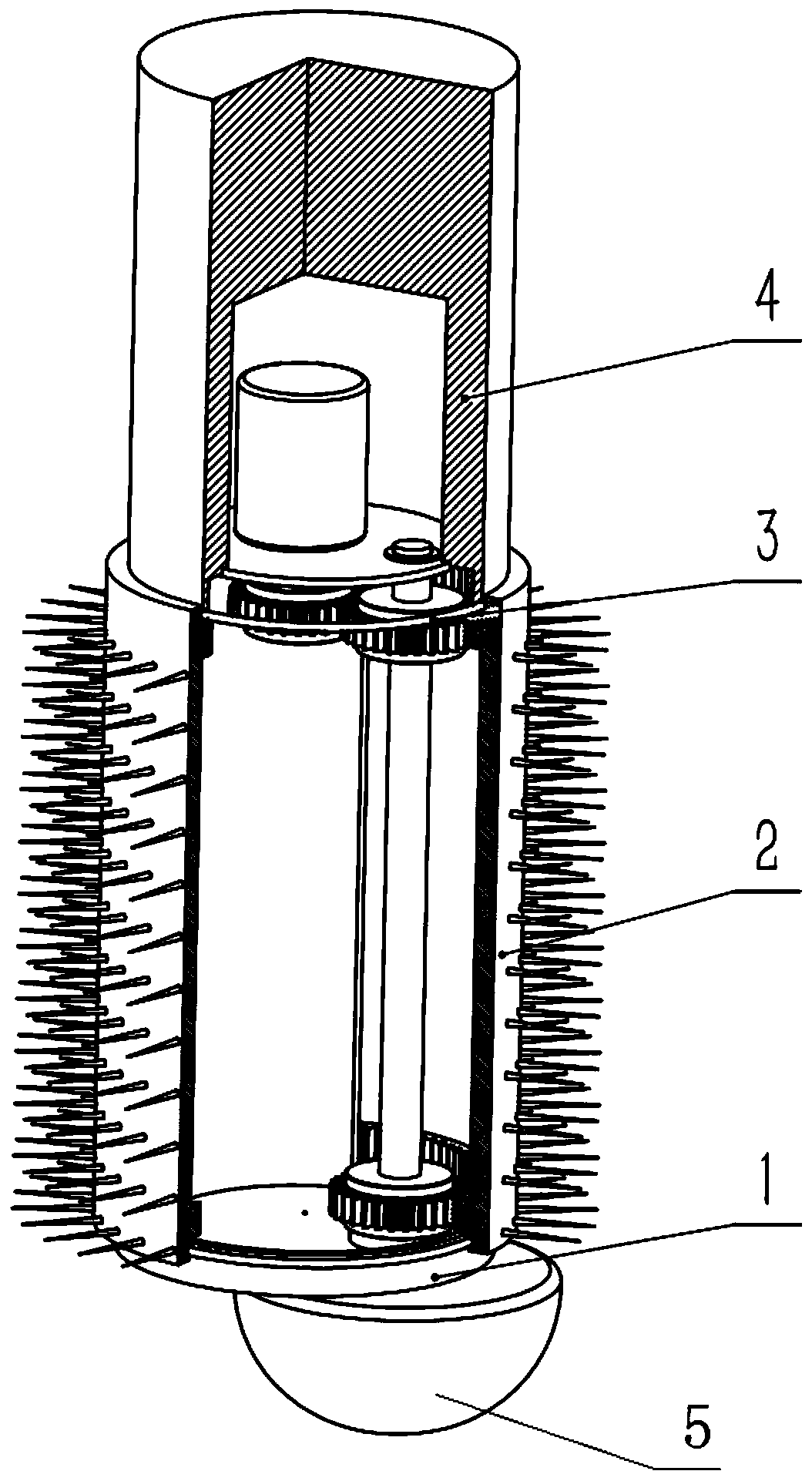 Double-rotation type bottle brush