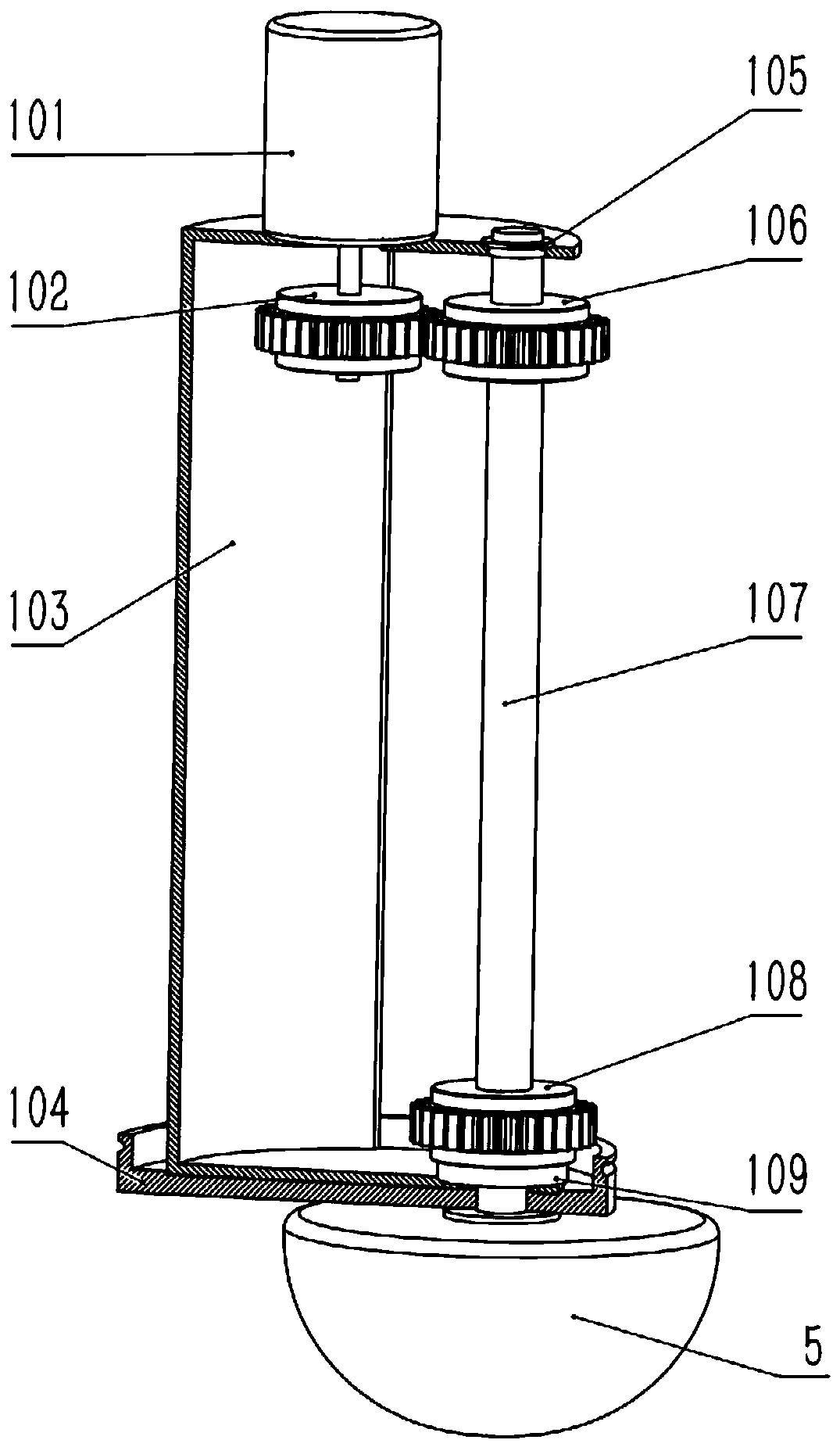 Double-rotation type bottle brush