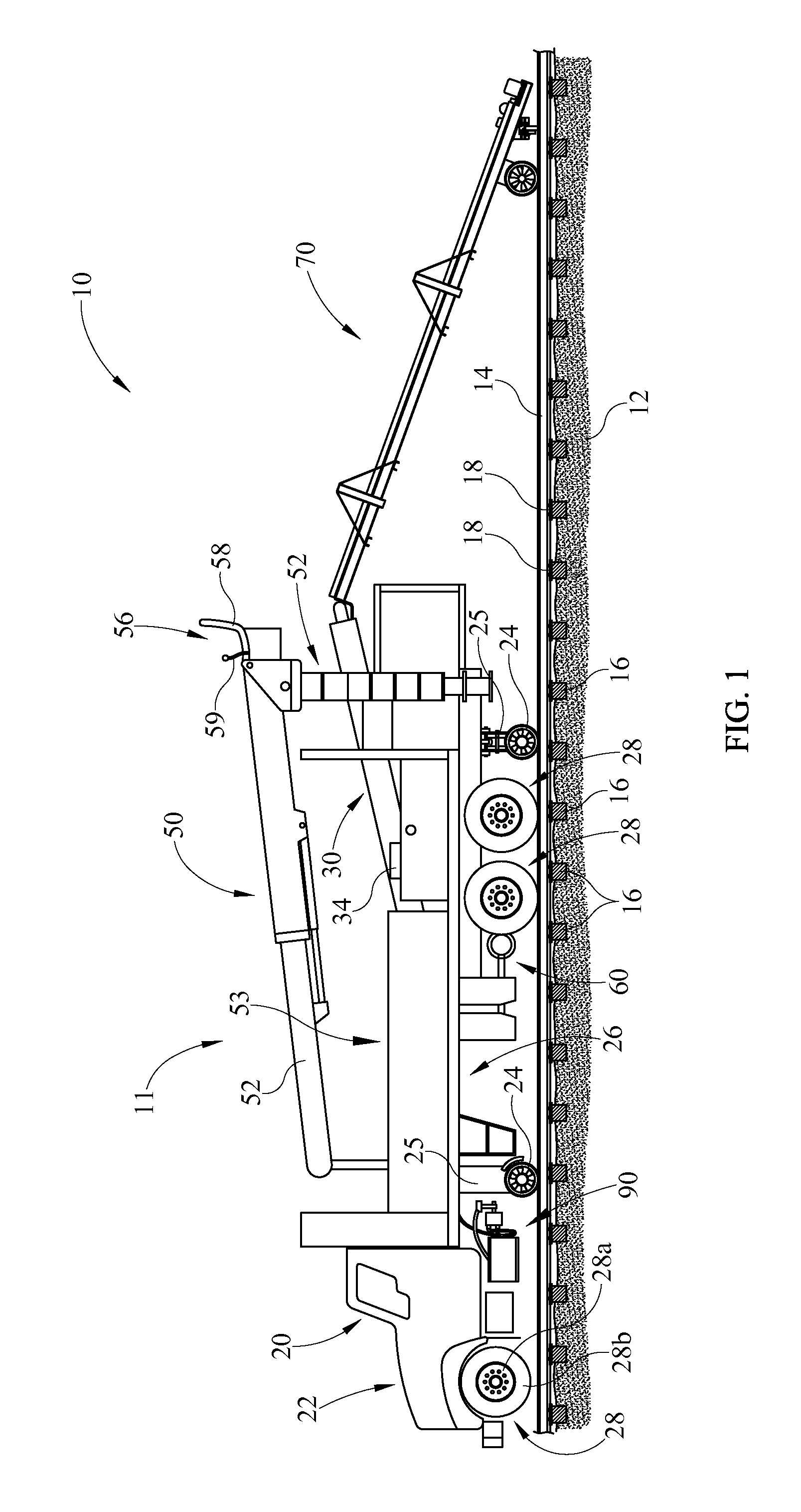 Slide rail for a high-rail vehicle