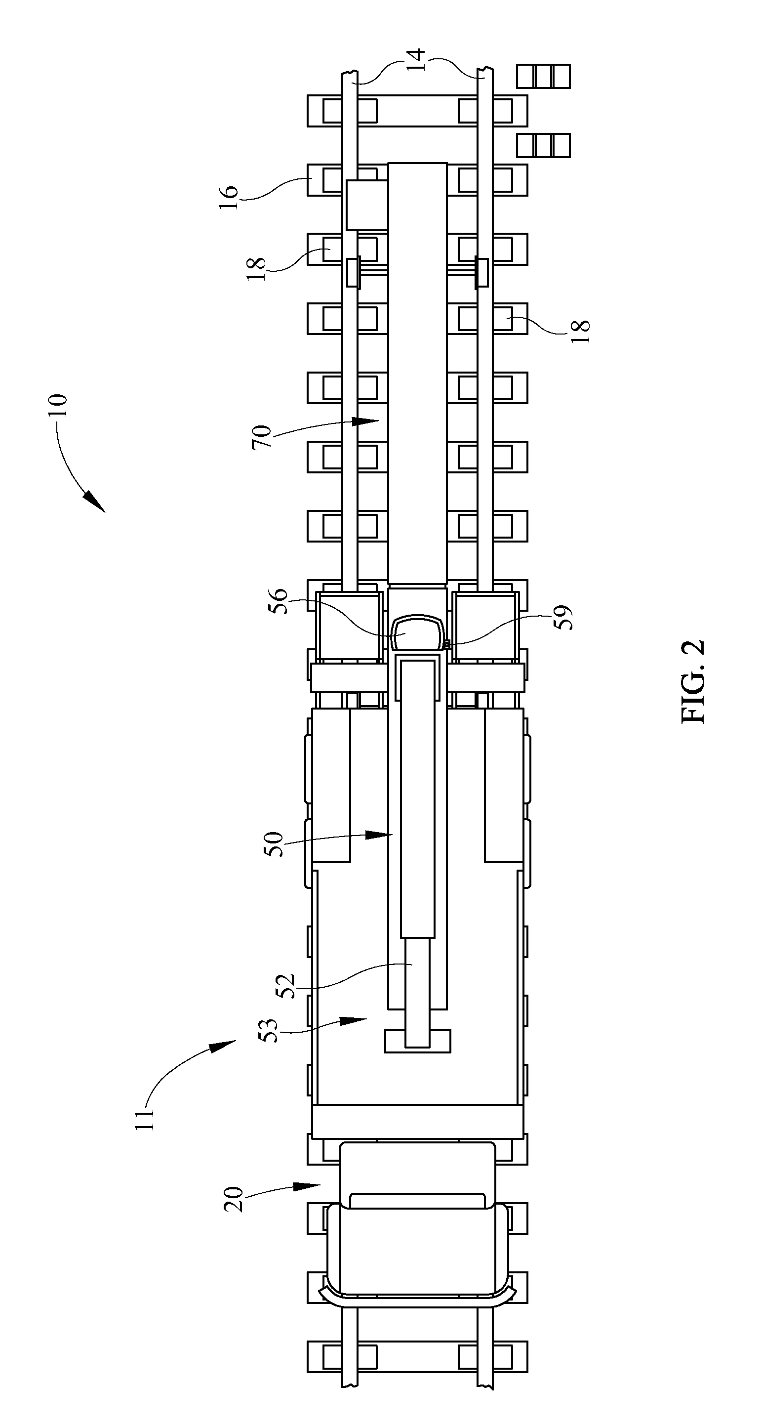 Slide rail for a high-rail vehicle