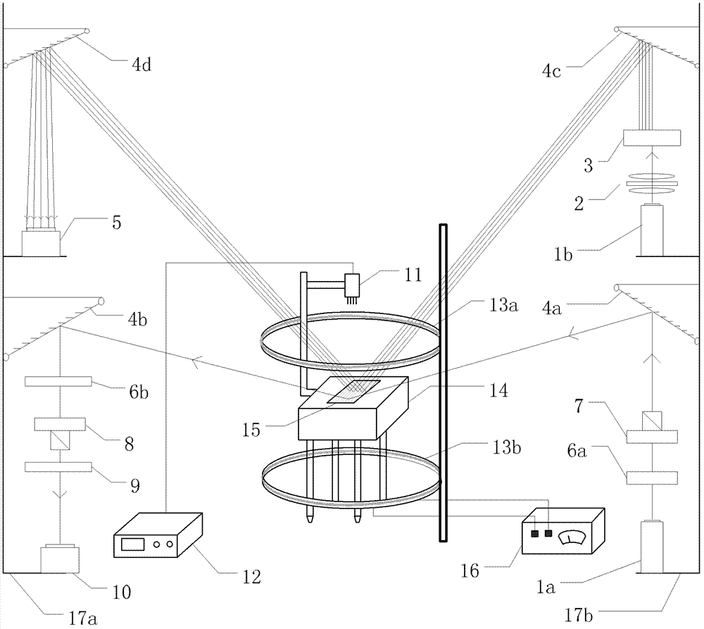 Device and method for detecting force electromagnetic coupling behavior of giant magneto resistive film