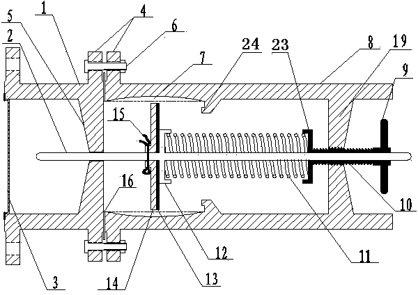 Pipeline irrigation pressure adjustable and slowly opening and closing type automatic drainage valve