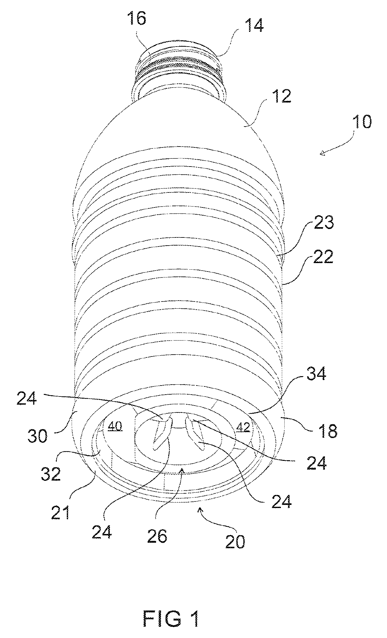 Method of handling a plastic container having a moveable base