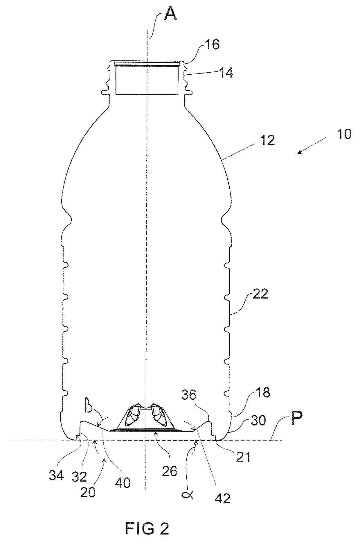 Method of handling a plastic container having a moveable base