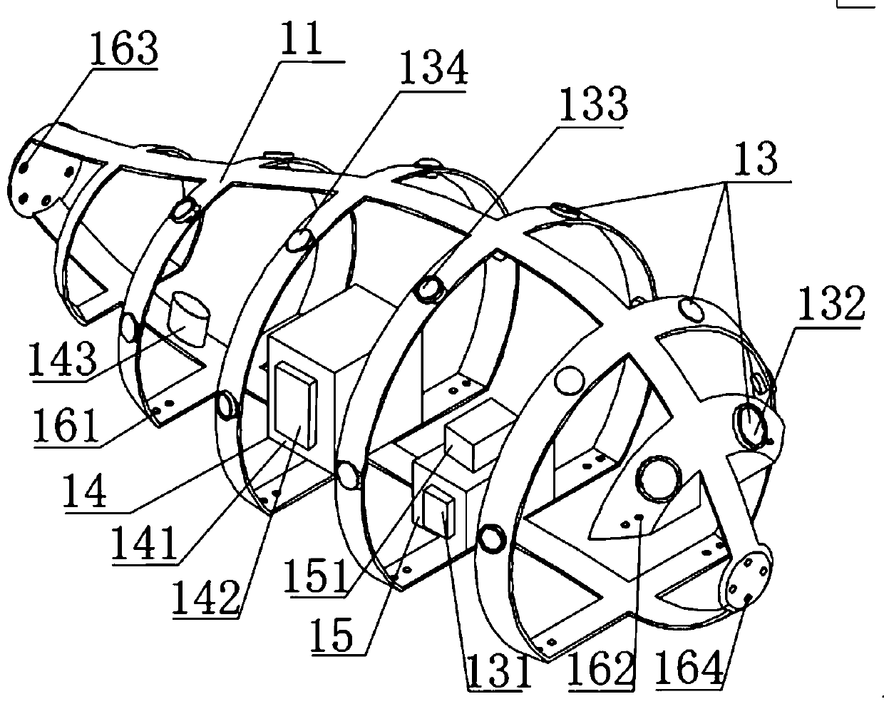 Scorpion-like security robot for office building or home