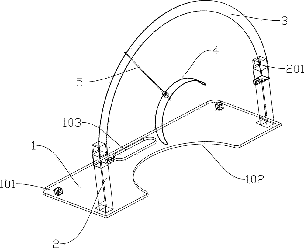 Device for measuring left-right rotation angle of head and neck part of human body