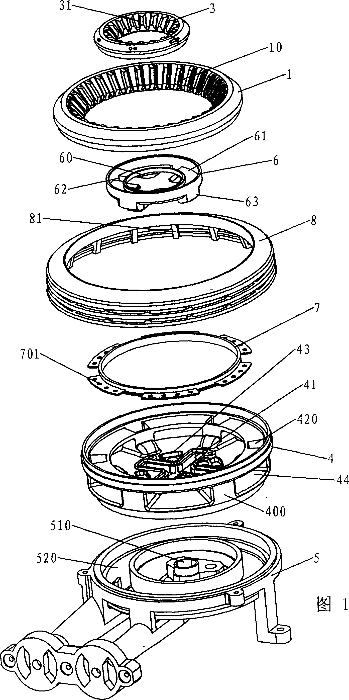 Upper air intake type deep internal rotation type burner