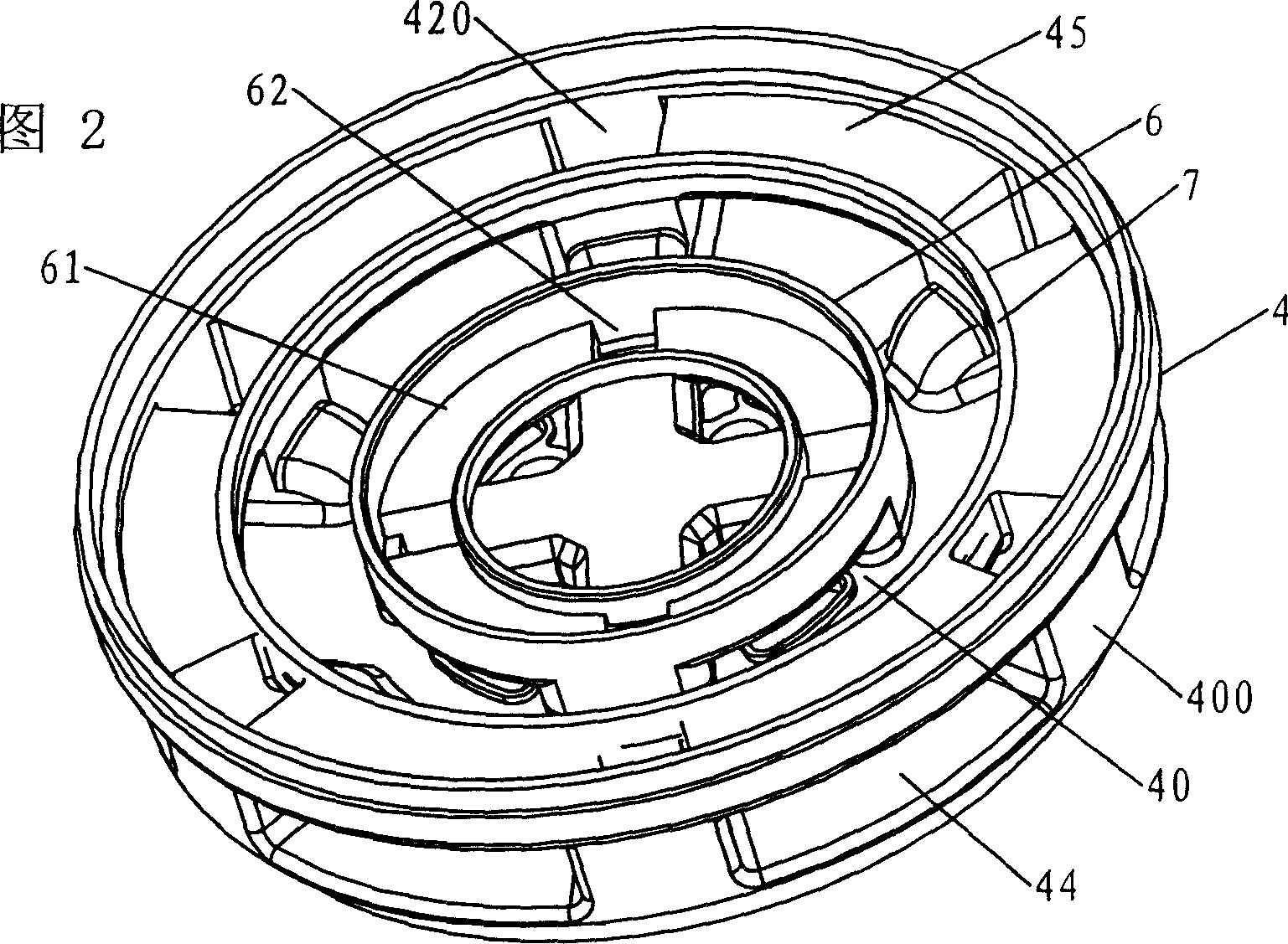 Upper air intake type deep internal rotation type burner