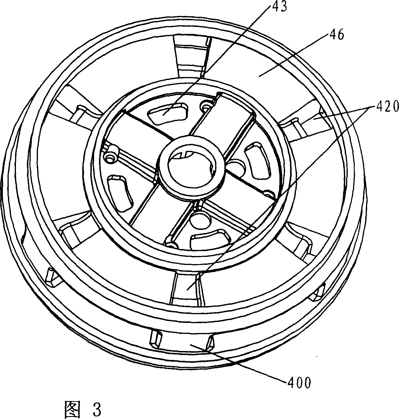 Upper air intake type deep internal rotation type burner