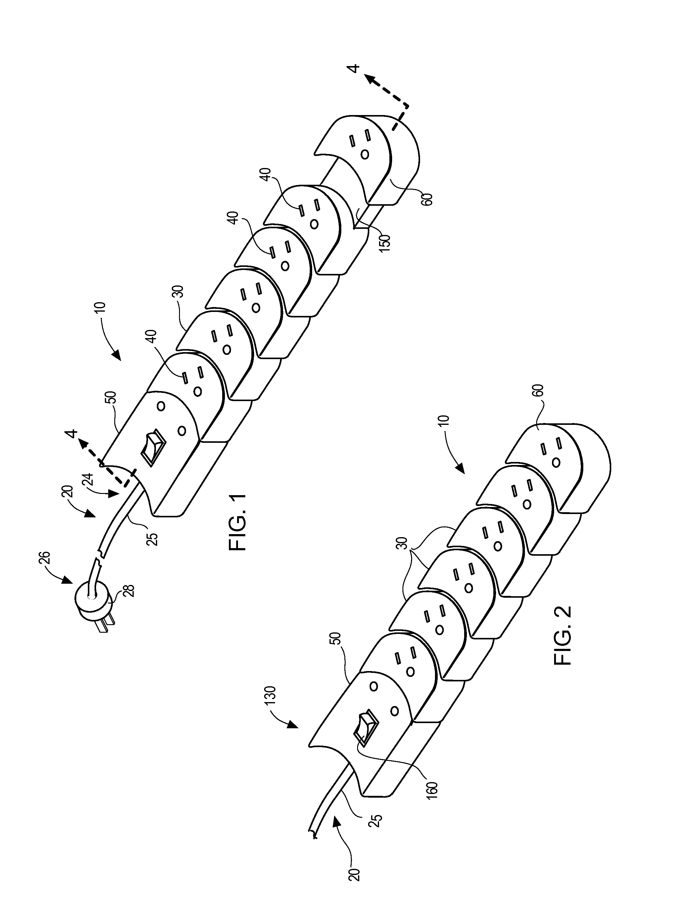 Expanding space saving electrical power connection device