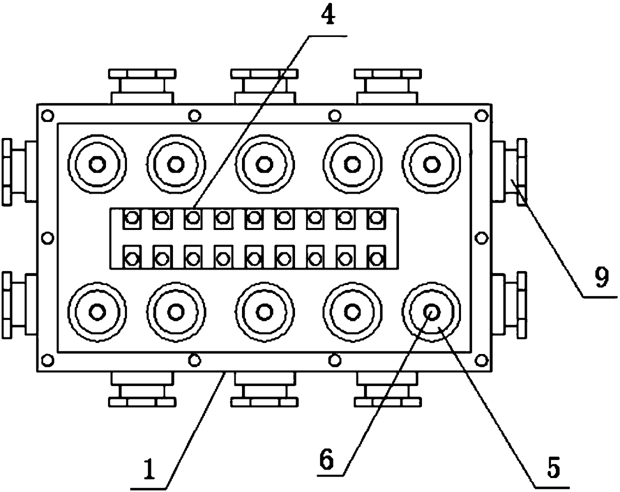 An explosion-proof junction box made of a new material with high safety performance