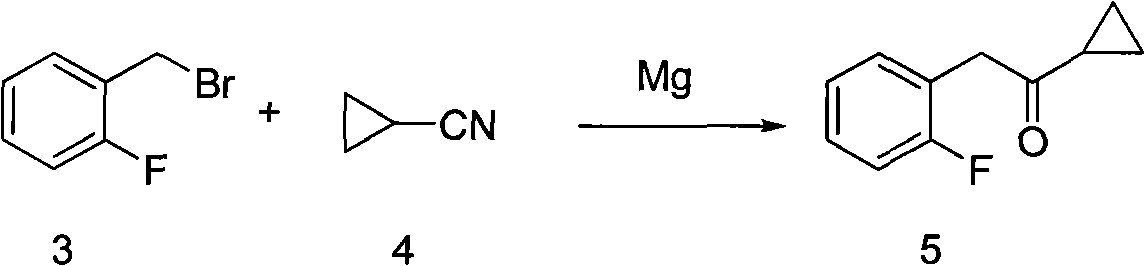 Preparation method and application of aromatic cyclopropyl butanone compound