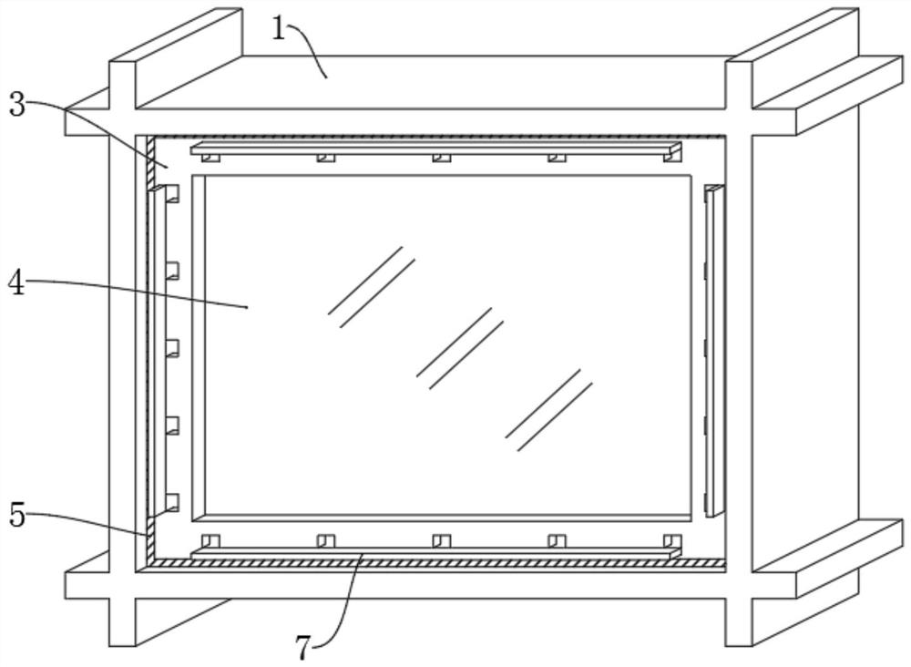 Anti-falling high-sealing glass curtain wall mounting structure