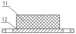 Testing device for rubber creeper tread abrasion loss performance and method