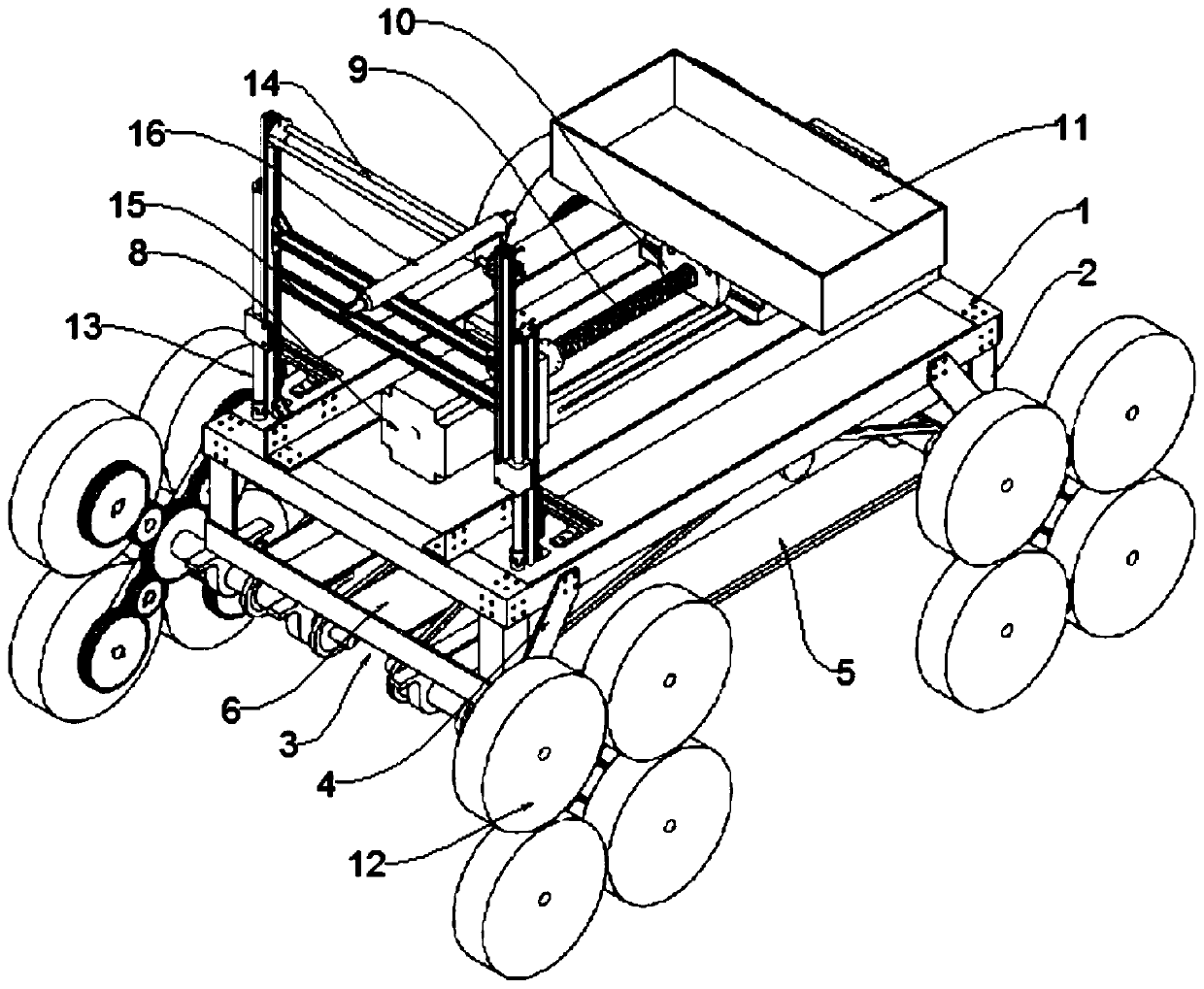 Intelligent stair-climbing express delivery trolley