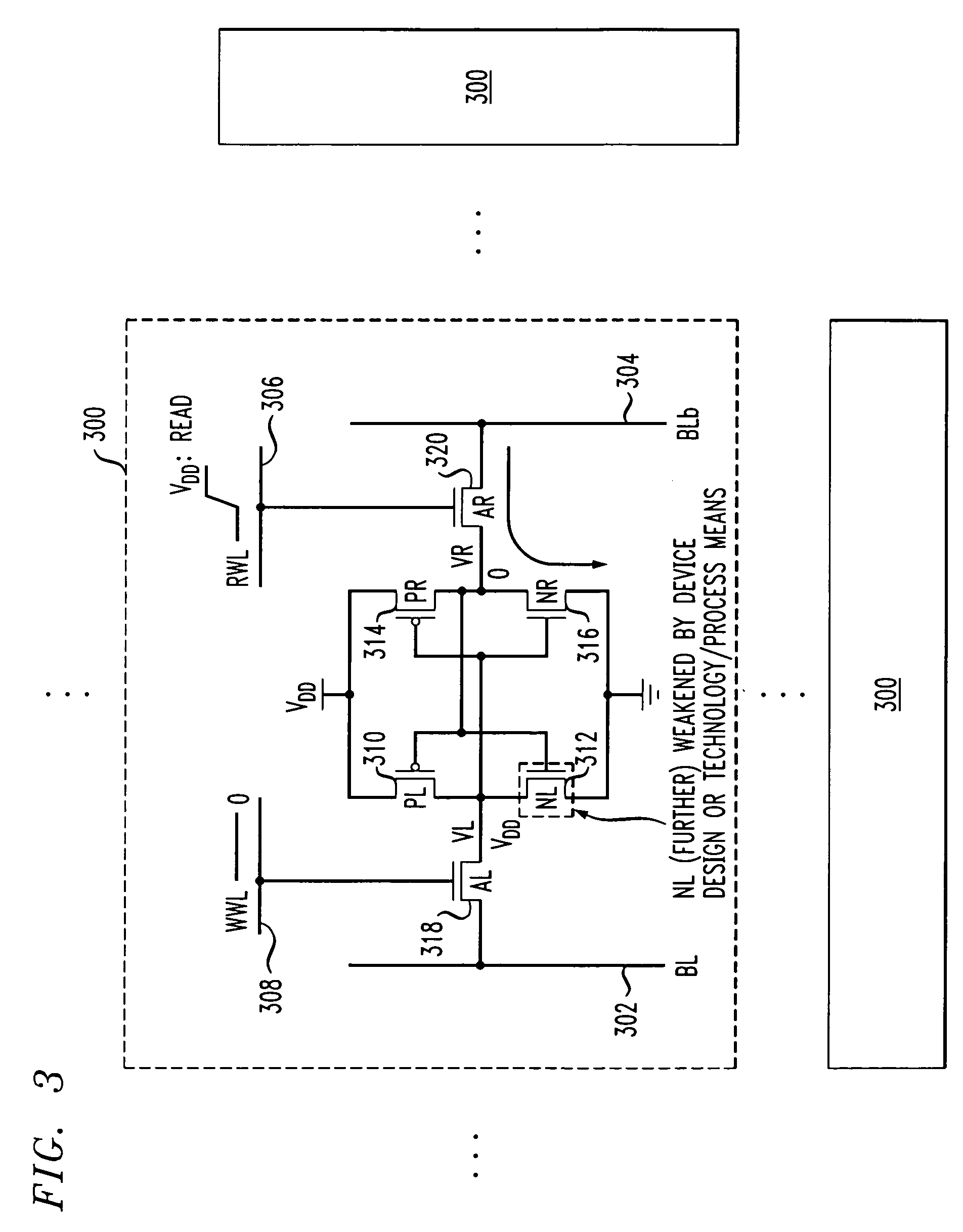 Asymmetrical memory cells and memories using the cells