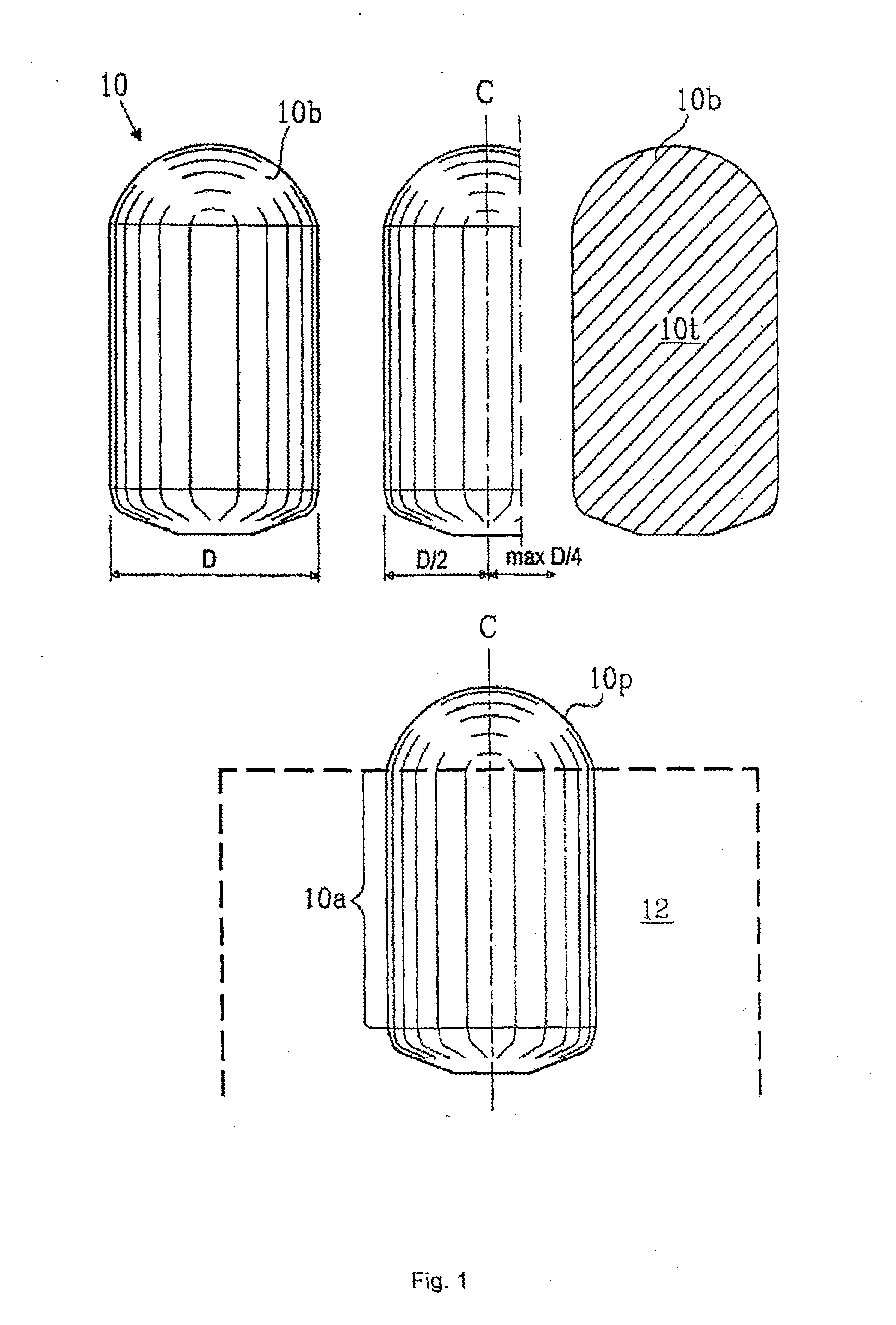 Drill Bit For A Rock Drilling Tool With Increased Toughness And Method For Increasing The Toughness Of Such Drill Bits