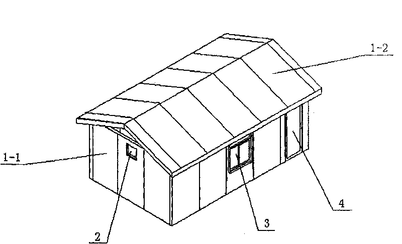 Rapidly assembled bamboo wood barrack