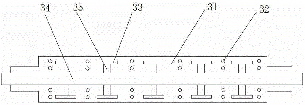 Double-point coating production line for hot-melt adhesive padding cloth