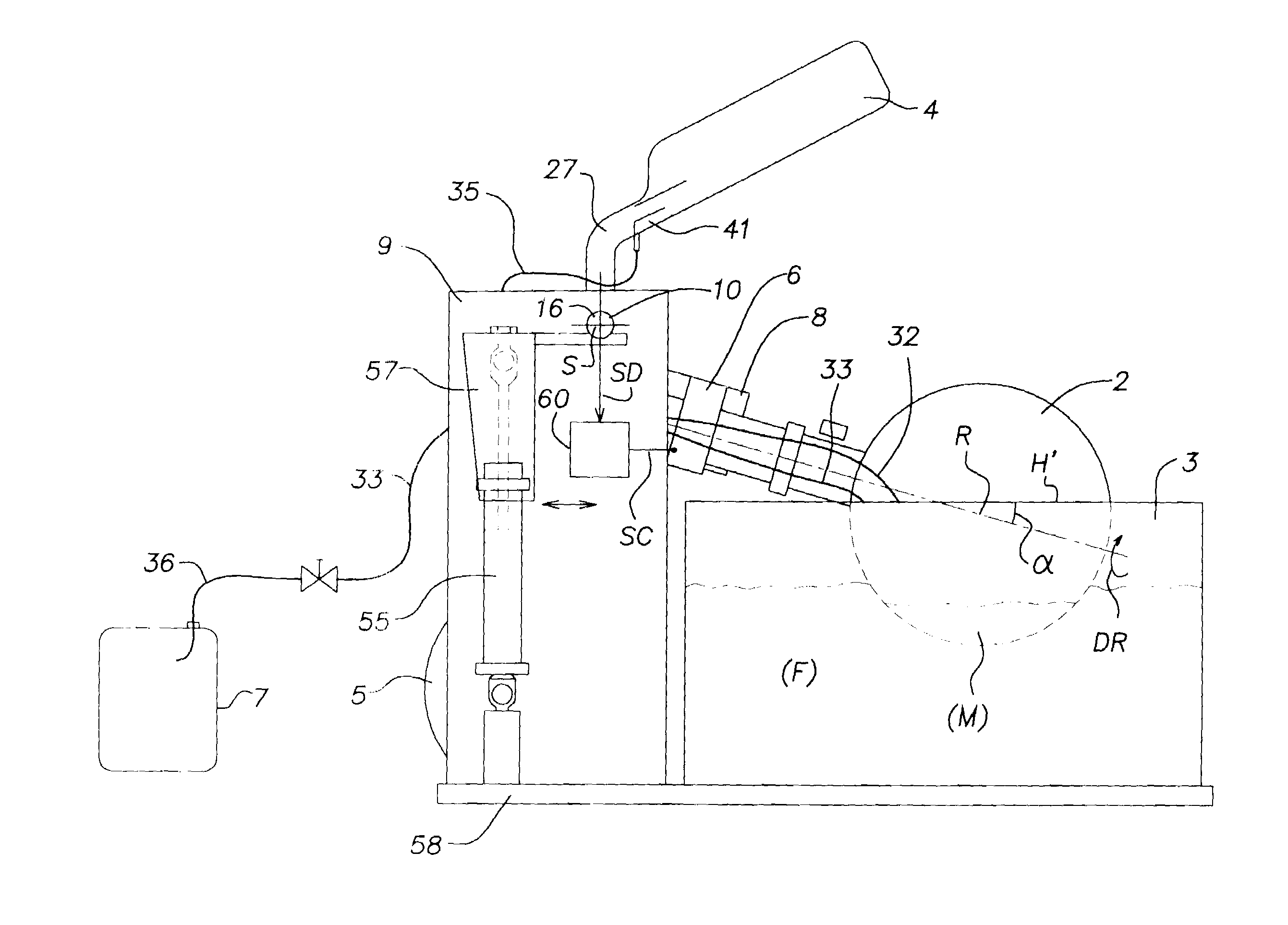 Rotating evaporator with process-dependent rotating speed regulation