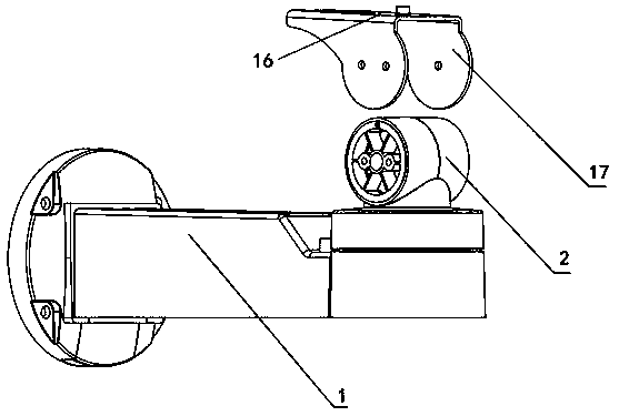 Transmission device of pan-tilt head camera