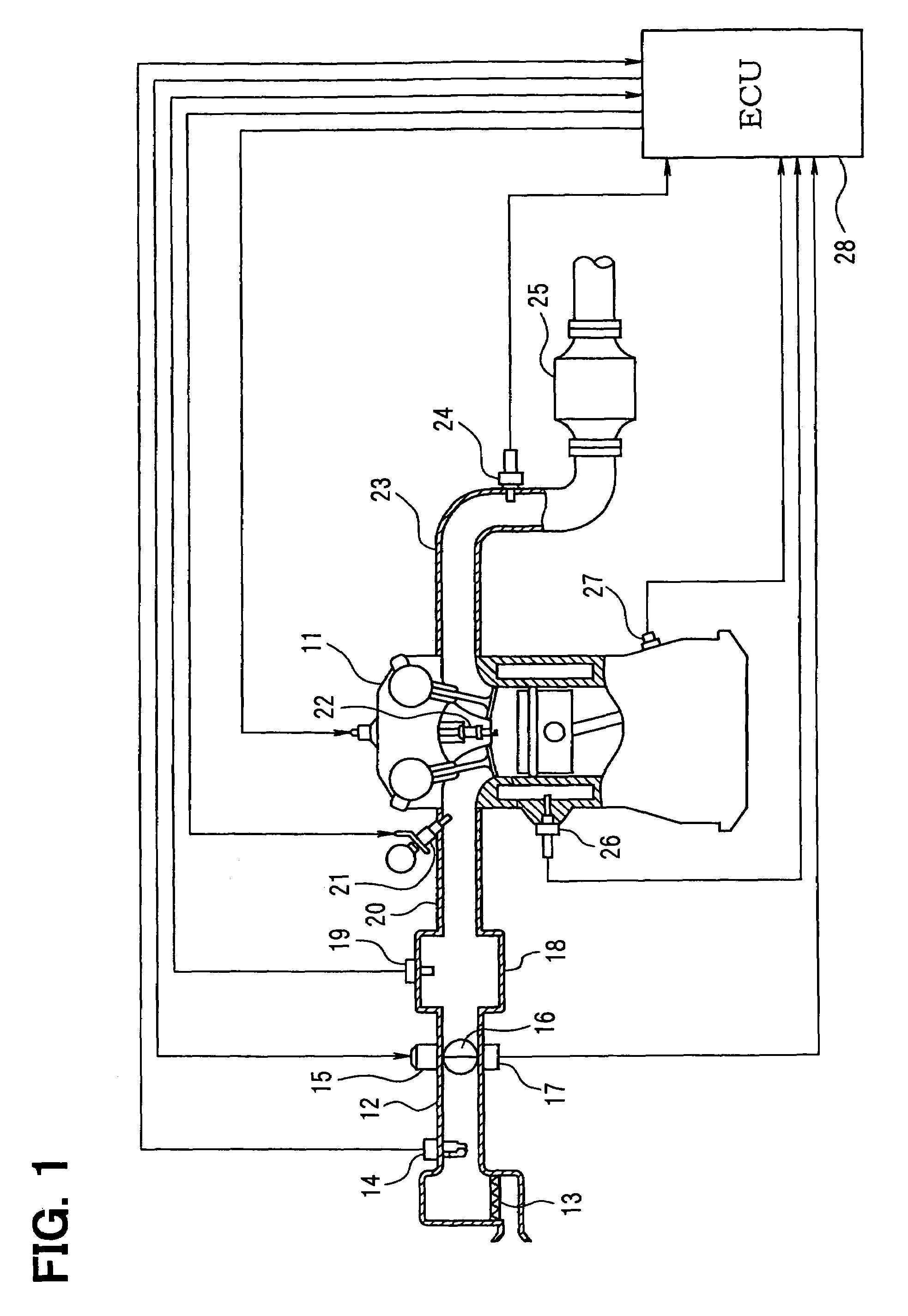 Air-fuel ratio controller for internal combustion engine and diagnosis apparatus for intake sensors