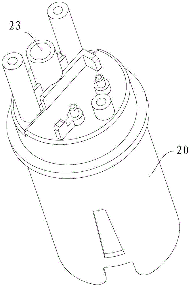 Flexible water bag assembly and water purifying equipment provided with same