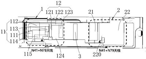 Antenna structure with improved isolation, and mobile terminal