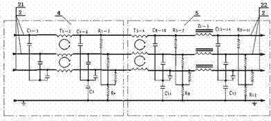 High-voltage and large-current harmonics filter for photovoltaic inverter system