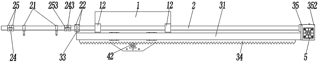 Square stirrup discharge device