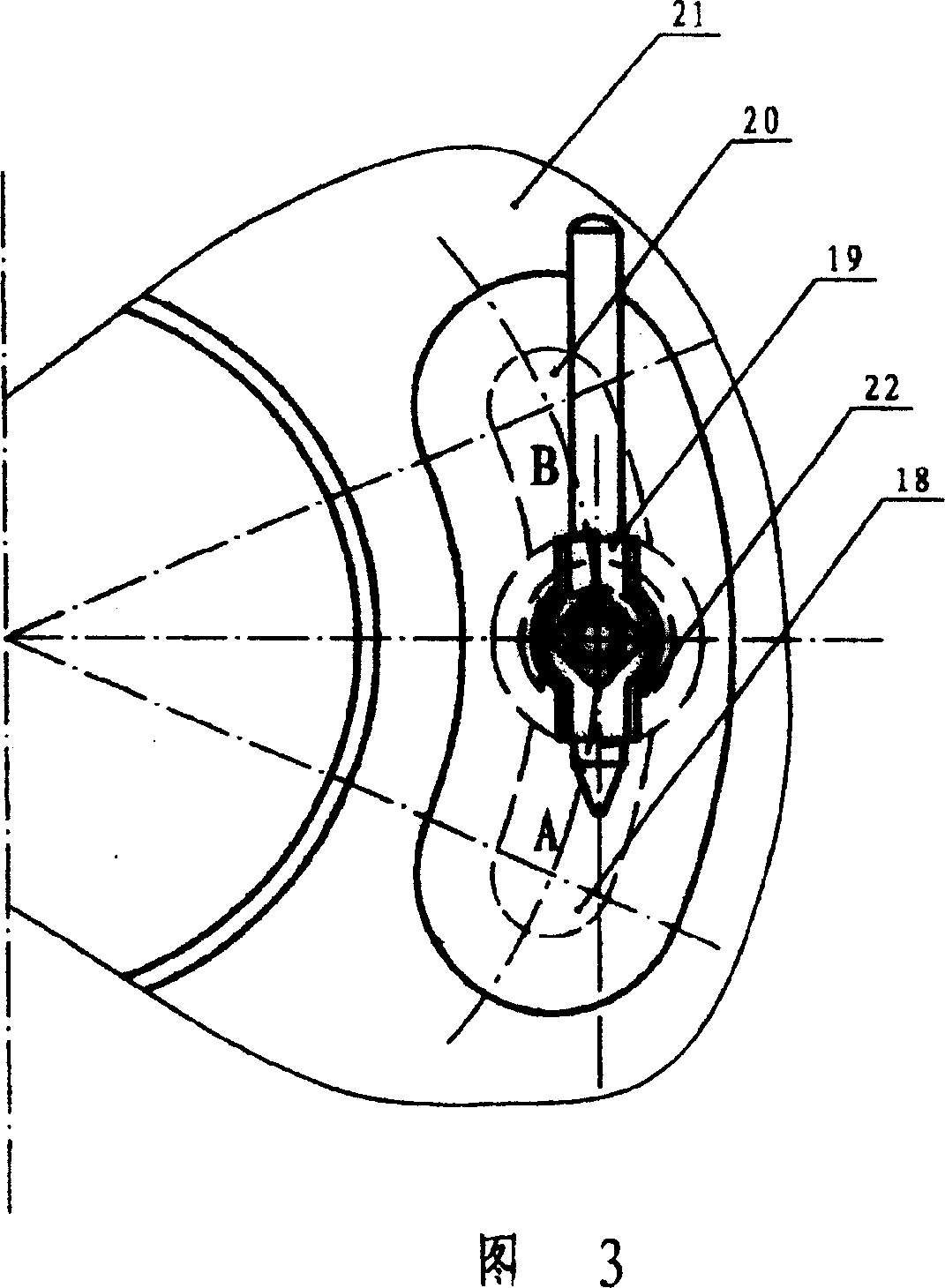 Head clamping mechanism of opening power pincers