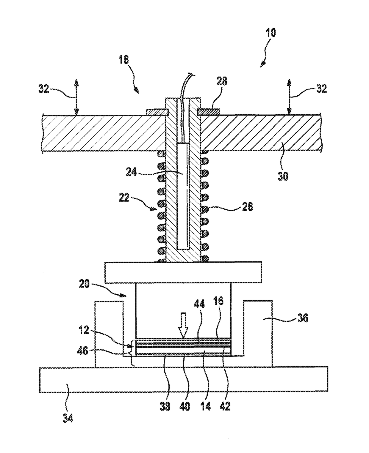 Method for electrically contacting a piezoelectric ceramic